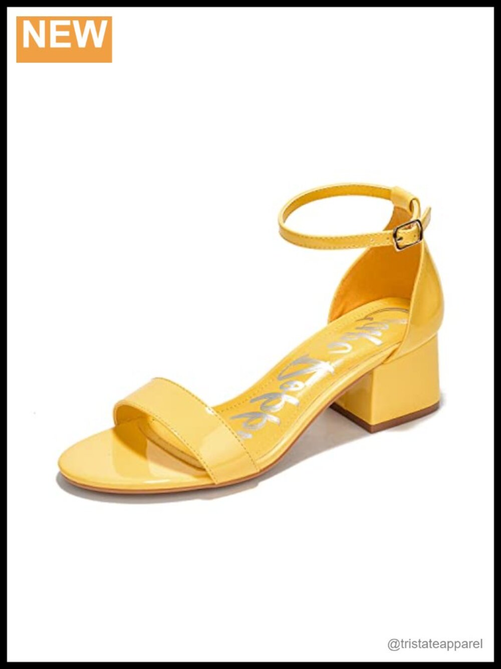 Round Open Toe Mid Block Heels Ankle Strap Adjustable Cocktail Sandals